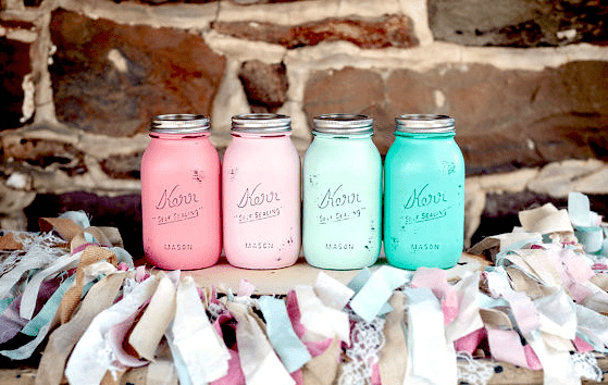 paint on glass jars